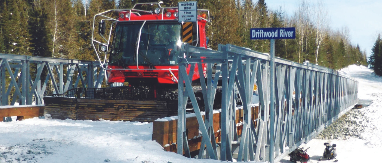 Arctic Riders Snowmobile Club Driftwood River Bridge