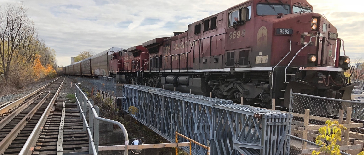 City of London rail bridge in Ontario, Canada