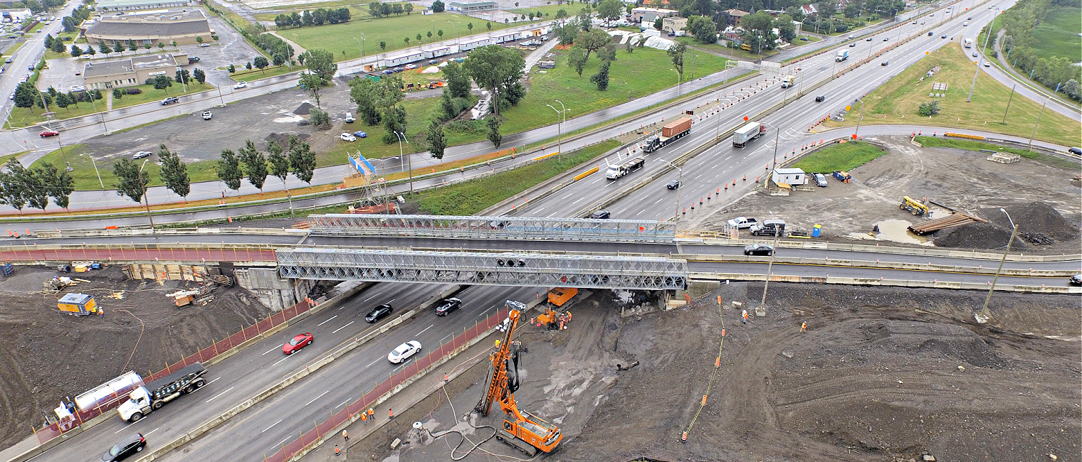 Poland Therien Overpass detour bridge in Quebec, Canada