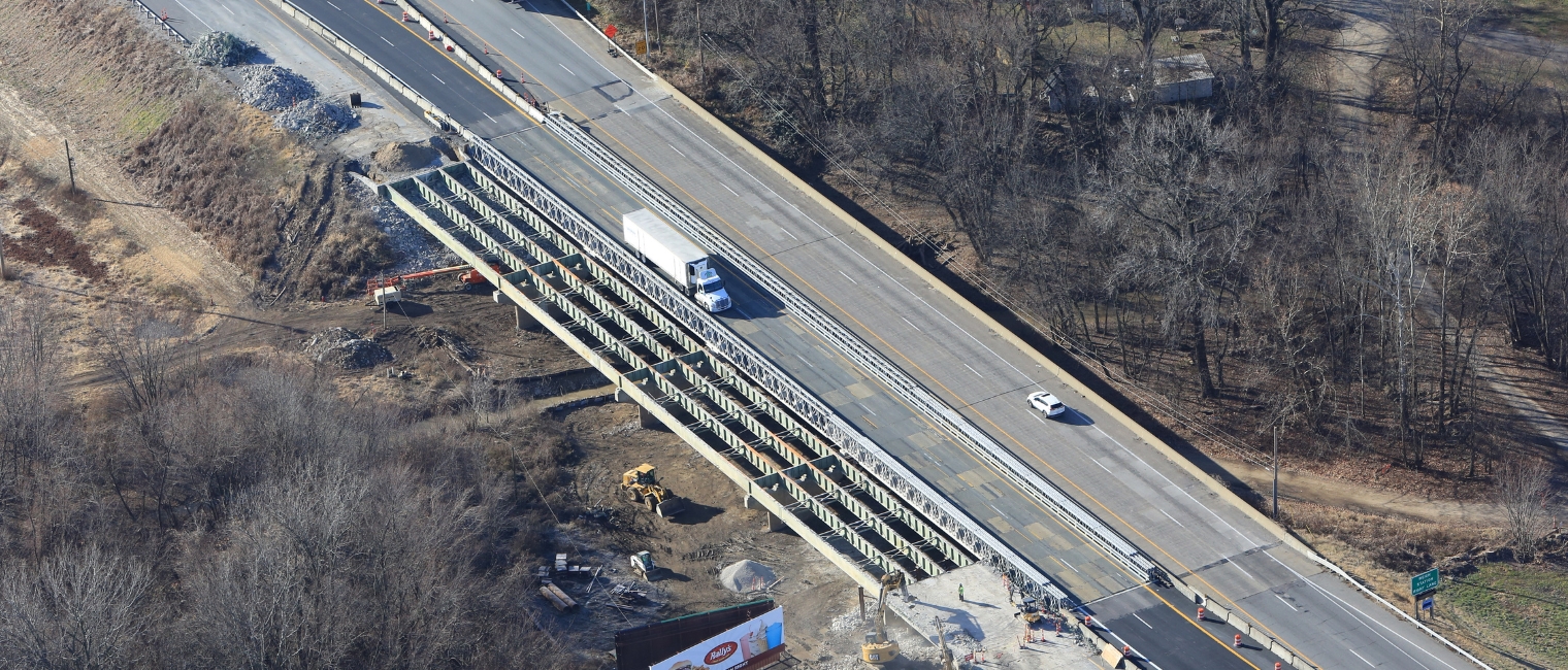 FixFor41 detour bridge in Evansville, Indiana, USA