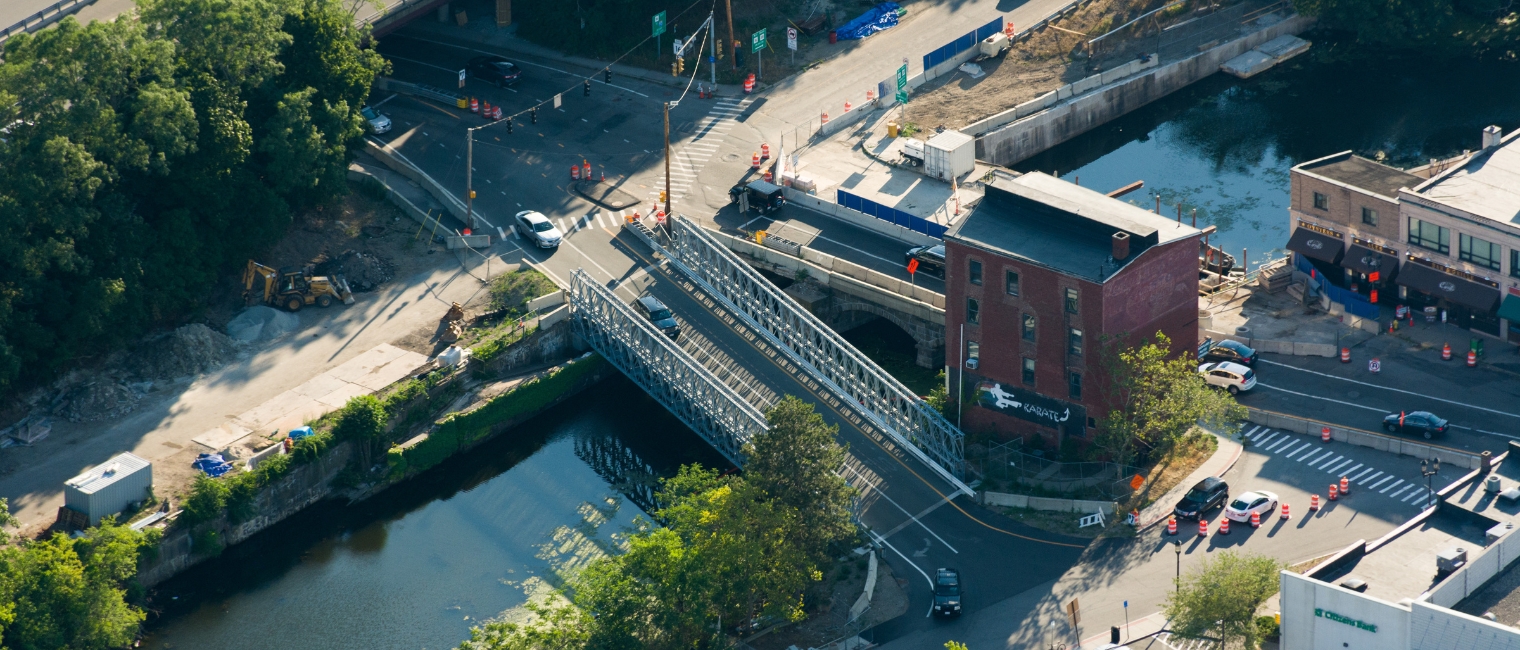 Cradock Bridge in Medford, Massachusetts, USA