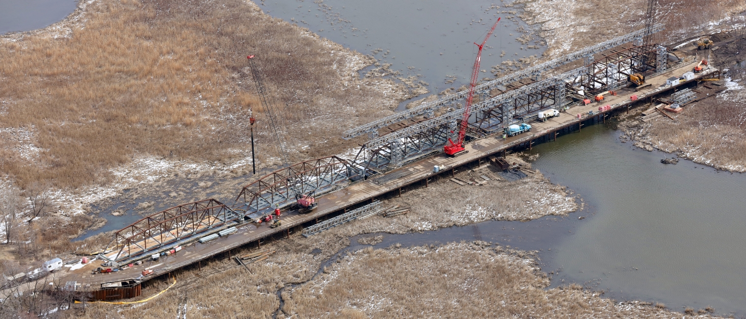 Truss bridging in Minnesota, USA