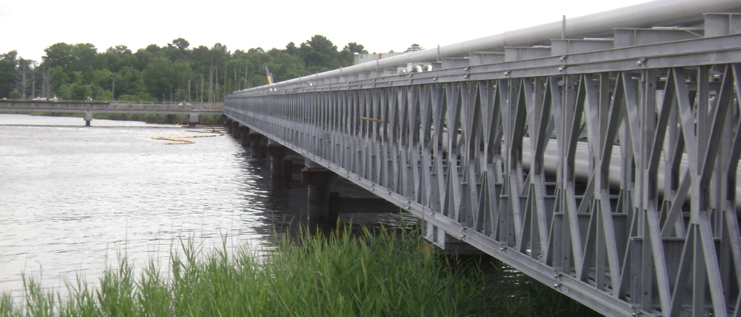 Permanent Steel Pipe Trestle Bridge for North Carolina State Ports Authority