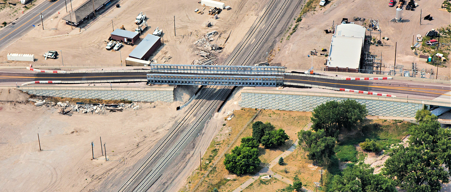 Prefabricated Modular Steel Bridging from Acrow Bridge Provides Temporary Access in Lusk, Wyoming, USA