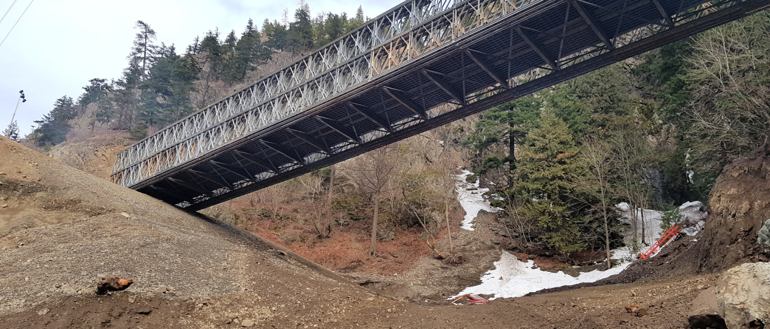 Jackass Mountain Fraser Canyon bridge in British Colombia