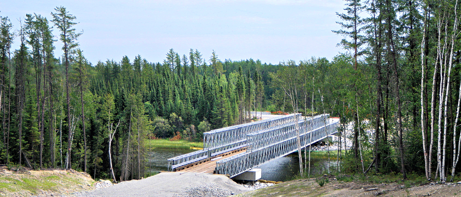 Bridge bolstering winter travel in Manitoba, Canada