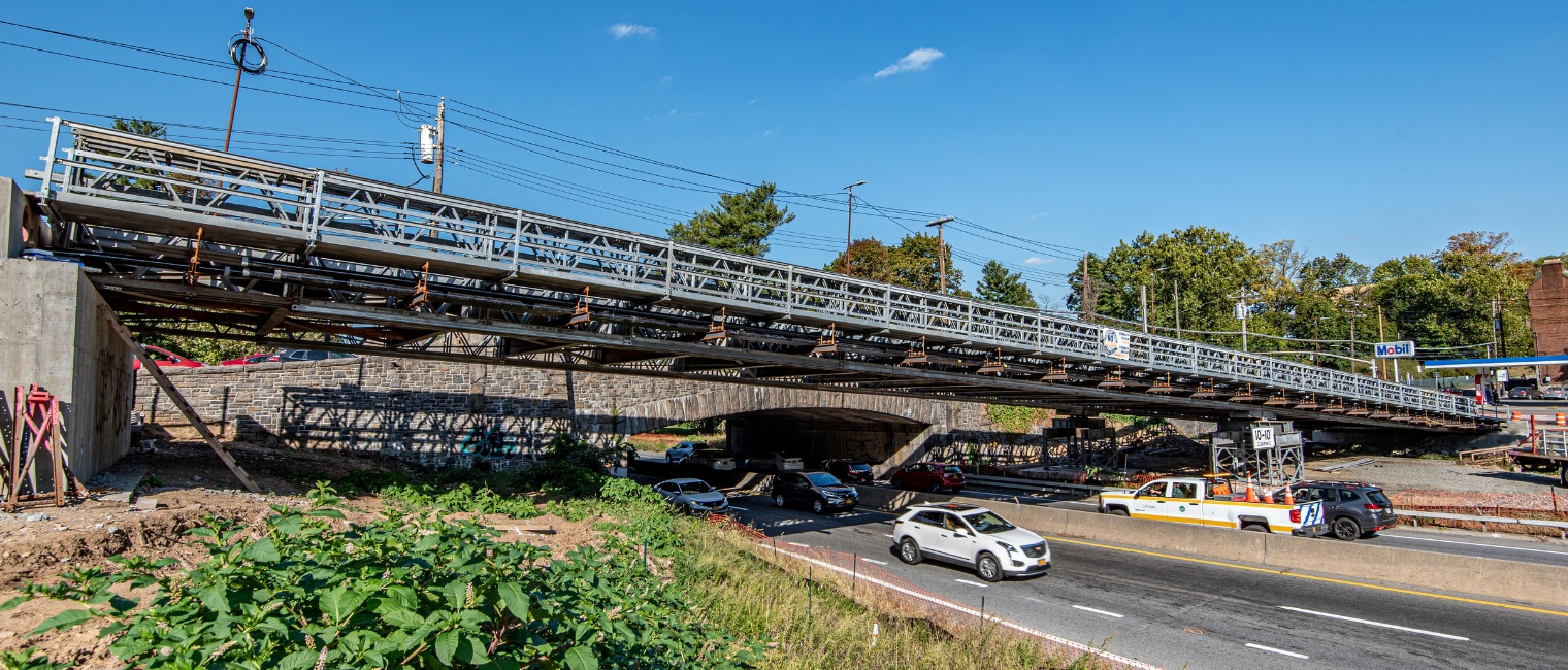 Detour bridge in Lower Westchester County in New York, USA