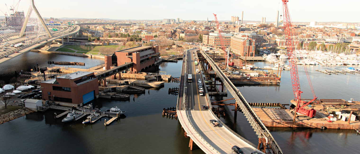 Bridge across the Charles River in Massachusetts, USA