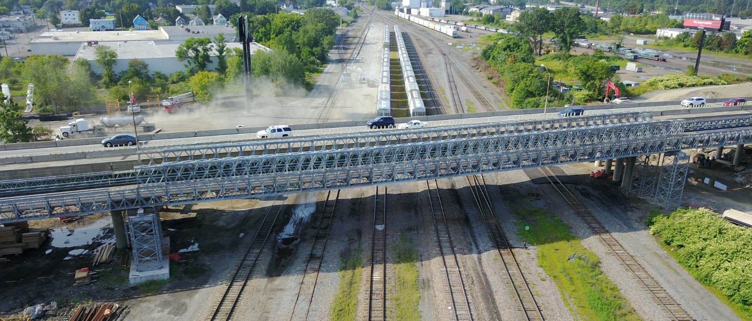 Highway reconstruction detour in New York, USA